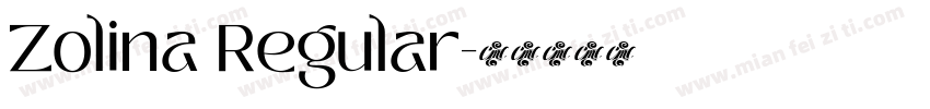 Zolina Regular字体转换